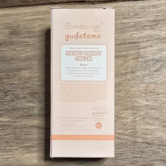 Gudetama X The Creme Shop Hand Cream Peach 1.69oz - Picture 4 of 6